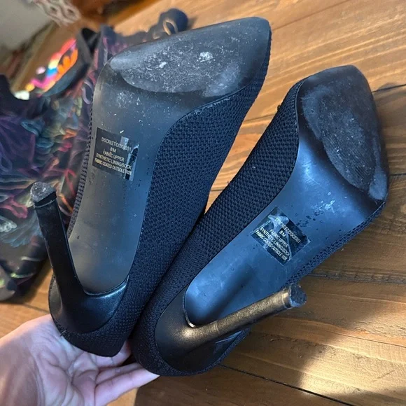 Steve Madden Black Textured Heeled Boots - Picture 6 of 8